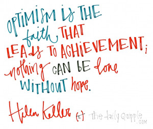 Helen Keller Quotes Optimism