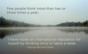 ... people think only two or three times per year…