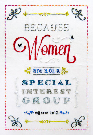 Because women are not a special interest group .
