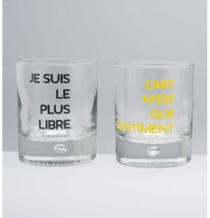 Home > Home accessories > Four glasses with quotes by Rodin