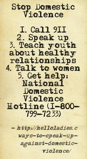 Ways to Speak Up Against Domestic Violence | Hello Ladies