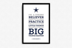 Tony Dorsett #33 Dallas Cowboys Inspirational Believer Quote Poster ...