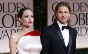 Angelina also paid tribute to her fiance Brad Pitt in the U.S. article ...