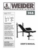 weider user s manual 146 weight bench webe36790 for weider webe36790 ...