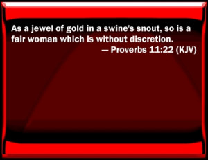 Proverbs 11:22 Bible Verse Slides