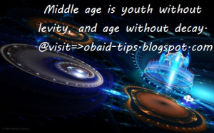Middle age is youth without levity