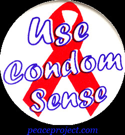Use Condom Sense - Button