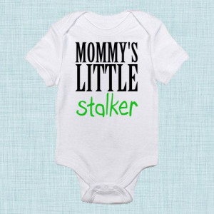 Mommys Little Stalker, Funny Baby Clothes, New Mom Baby Gift, Toddler ...
