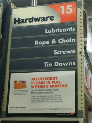 The 50 Shades of Gray Aisle... My Hubby likes Lowells and Home Depto ...