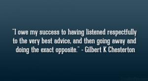 Gilbert K Chesterton Quote