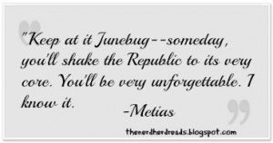 ... Metias meant it, but we do know that she does in the Legend series