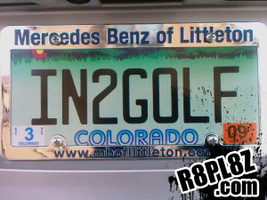 in-to-golf-funny-license-plate