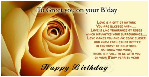Most Attractive Happy Birthday Wishes with Purple Rose