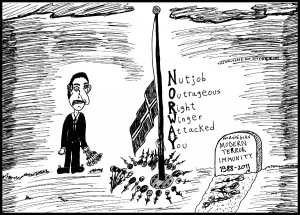 editorial cartoon panel of a man mourning for Norway after it suffered ...