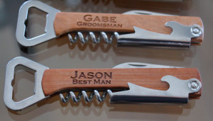 Opener, Groomsmen Gifts, Engraved Wooden Wine Bottle Opener, Engraved ...