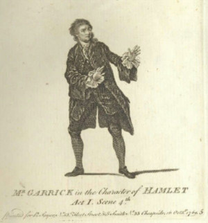 Mr. Garrick in the Character of Hamlet.