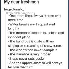 Marching band quote