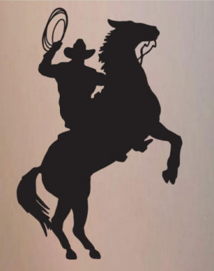 ... cavallo western cowboy bambini camera muro arte della decalcomania