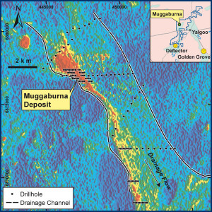 Figure 1: Muggaburna Prospect, Uranium Channel Radiometric Image with ...