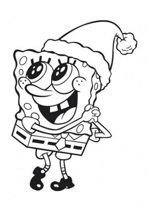 Sponge Bob Christmas coloring pages for free. Sponge Bob Christmas ...
