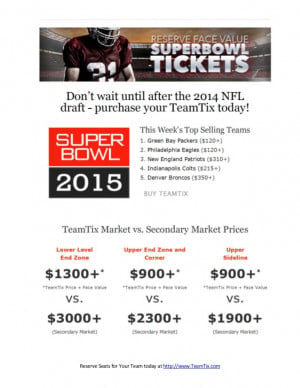 Super Bowl 2015 Tickets
