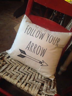 Throw pillow with quote, custom saying