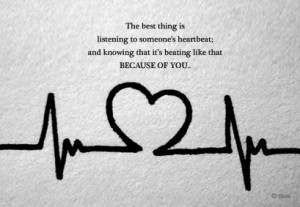 , drawing, feelings, heart, heart beat, heartbeat, love, notes, quote ...
