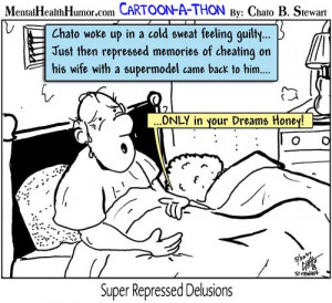 Supper Represed Delusions Mental health humor cartoons