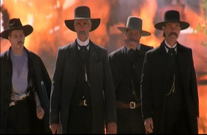 ... Bill Paxton), and Wyatt Earp (Kurt Russell) in Tombstone movie (1993
