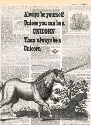 Unicorn.Inspirational QuoteGiftAltered by studioflowerpower, $8.50