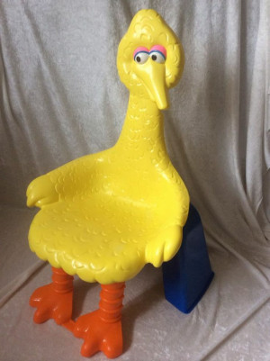 Big Bird Chair Sesame Street Vintage Molded Plastic Toddler Yellow ...