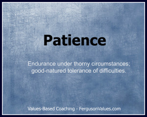 Patience endurance under thorny circumstances good -natured tolerance ...