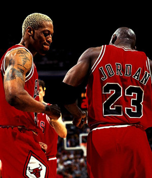 Dennis Rodman & Michael Jordan