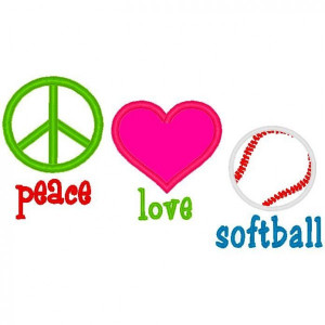 Peace Love Softball Signs Love peace softball