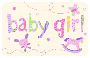 Best Wishes on Your Baby Girl Baby Printable Cards