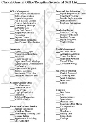 Resume Skills And Ability | Officer Manager Resume Skills List ...