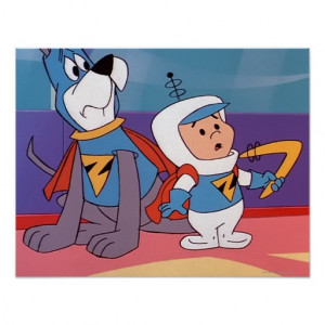 Elroy Jetson en Astro in Ruimtepakken Poster