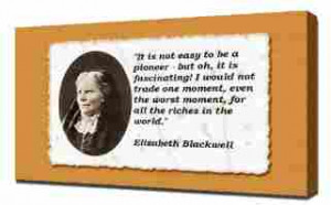 Elizabeth Blackwell Quotes 3 - Canvas Art Print