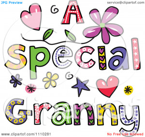 ... Special Granny Text - Royalty Free Vector Illustration by Prawny