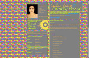 Click to see a preview of the Cute face Chubby waist myspace layout