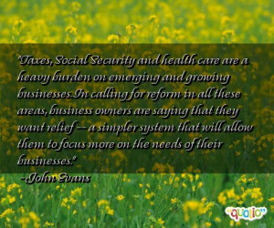 Taxes, Social Security and health care are