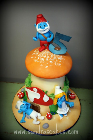 Smurf cake! So cute!! Wyatt would love this!!Smurfs Cake, Birthday ...