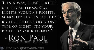 Ron Paul on Rights & Liberty