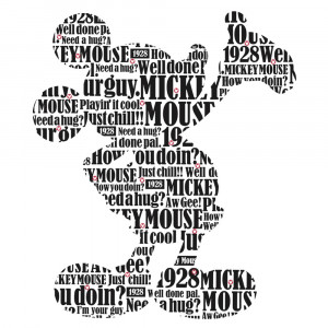 Mickey Mouse Quotes Typography mickey mouse peel