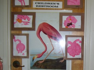 preschoolers flamingo art