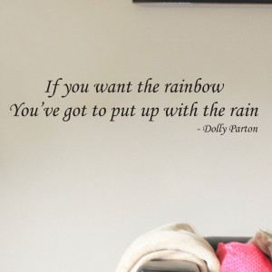 Details about Dolly Parton Rainbow Quote Wall Sticker - Bedroom Lounge ...