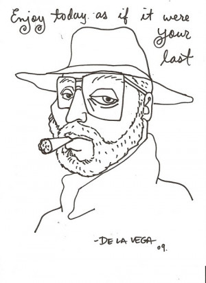 Description James De La Vega self portrait image with quote.jpg