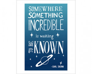Carl Sagan Quote 8x10 Art Print- Inspirational Astronomy Quote ...