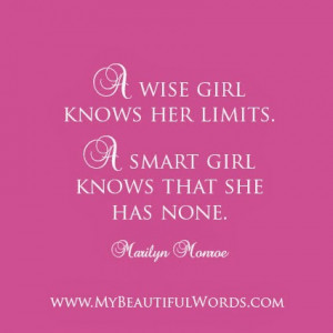 Wise Girl... A Smart Girl...