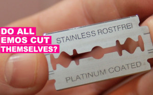 emo cutting yourself